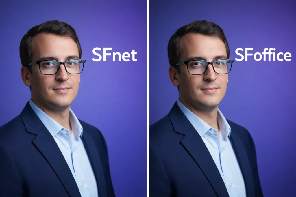 Filip Dorić u plavom odijelu predstavlja video materijale SFT21 za korištenje SFnet i SFured platformi