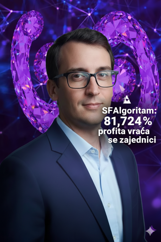 Autor bloga o sft21 franšizi uz vizual koji prikazuje povrat 81,724% profita zajednici