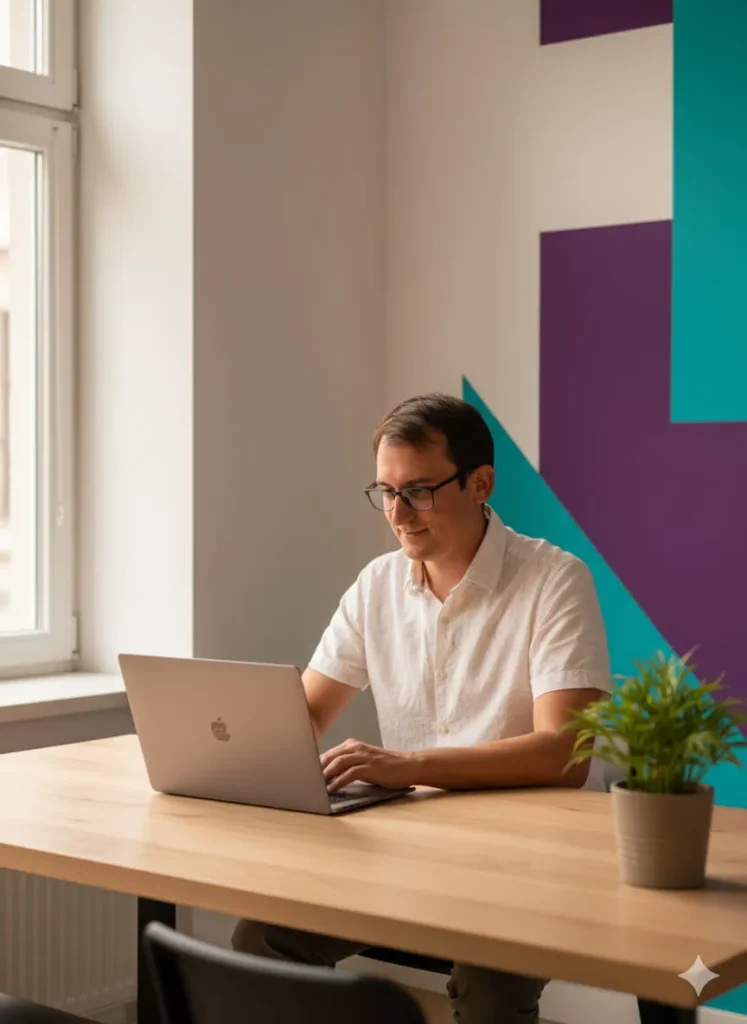 Mentor sustava SFT21 digitalna franšiza pokazuje kako se gradi nova prilika za online poslovanje na laptopu u modernom uredu.